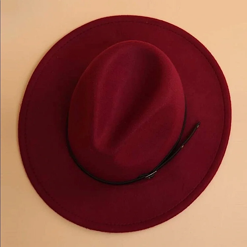 Fedora Belted Wide Brim Hat